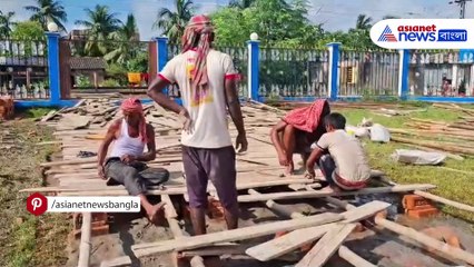 ঝড়-বৃষ্টিকে উপেক্ষা করেই কাজ চলছে জোরকদমে! এবার মিঠাখালিতে দেখা যাবে আমেরিকার নীলকন্ঠ মন্দির!