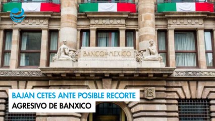 Bajan Cetes ante posible recorte agresivo de Banxico