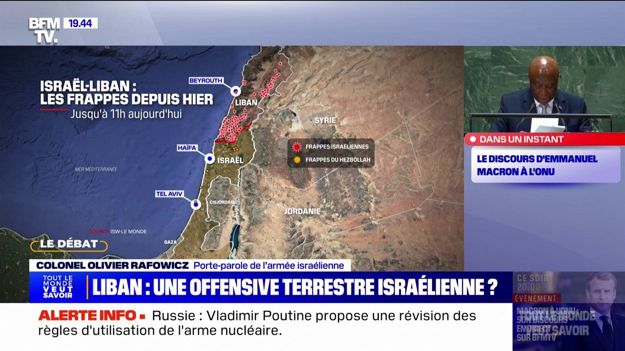 Craintes d'une invasion du Liban par Israël: "Nous sommes prêts à toute éventualité", déclare Olivier Rafowicz, porte-parole de l'armée israélienne