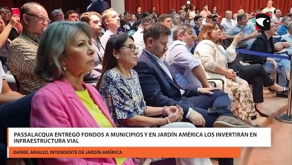 Passalacqua entregó fondos a municipios y en Jardín América los invertirán en infraestructura vial