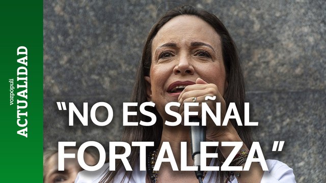 Corina Machado afirma que la violencia del régimen venezolano no es una señal de fortaleza