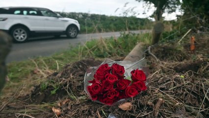 The scene of a fatal RTA, just west of Knockin near Shrewsbury.