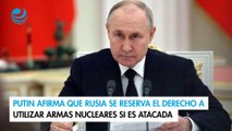 Putin afirma que Rusia se reserva el derecho a utilizar armas nucleares si es atacada