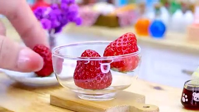 Satisfying Miniature Hello Kitty Cake Decorating - Best Strawberry Cake Recipe By Mini Tasty