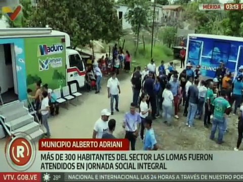 Jornada de atención integral favorece a los habitantes de la comunidad Las Lomas del estado Mérida