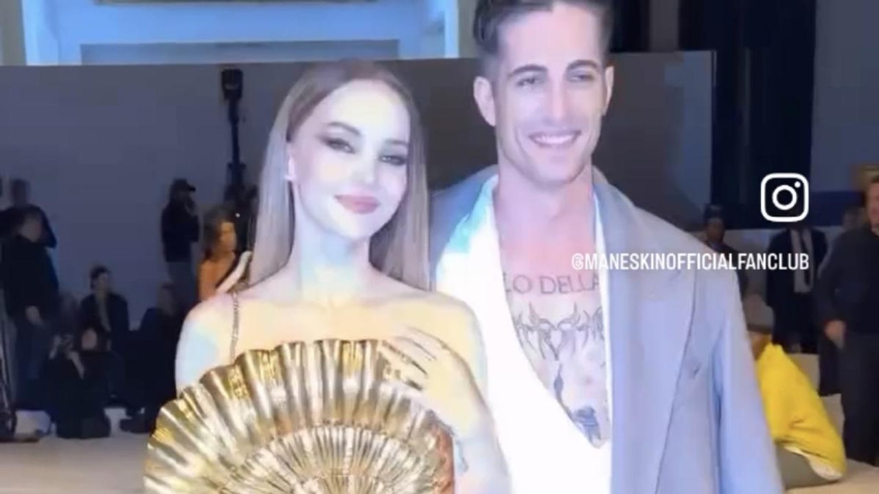 Maneskin, Damiano David con la fidanzata Dove Cameron alla Paris Fashion Week