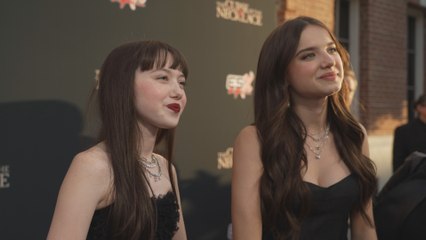 Violet McGraw and Madeleine McGraw, at The Curse of the Necklace premiere in Los Angeles