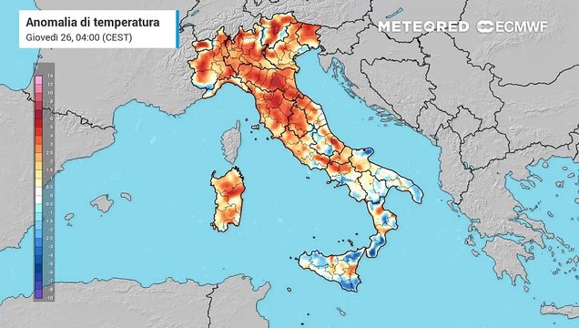 Temperature in calo nel corso del weekend