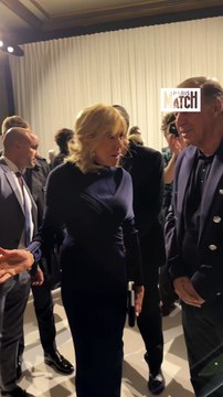 Brigitte Macron et sa fille Tiphaine Auzière au premier rang du défilé Balmain