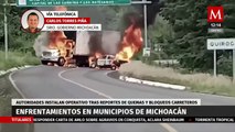 Segob Michoacán reporta 5 detenidos tras bloqueos y enfrentamientos