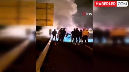 Kütahya-Tavşanlı Karayolunda Otomobil Yangını