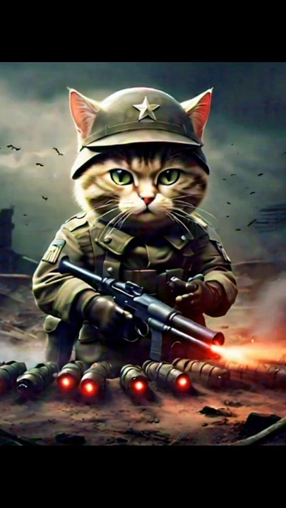 Beautiful cat while fires