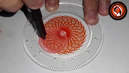 (VIDEO #0046) ️️ DIBUJANDO un hermoso diseño con marcadores de colores y un espirógrafo.