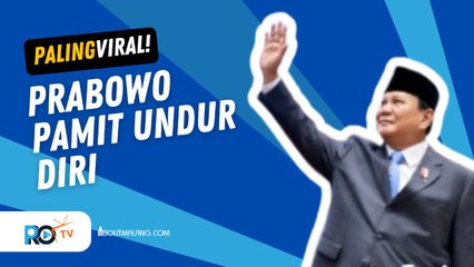 PRABOWO SUBIANTO PAMIT UNDUR DIRI: KERJA SAMA BAIK JADI LANDASAN