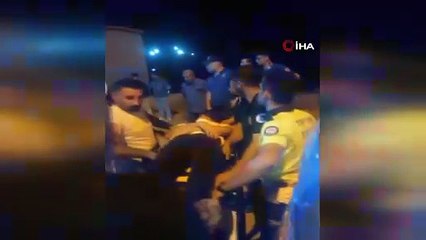 Otomobil 50 metre boyunca takla attı sürücü sağ olarak araçtan çıktı