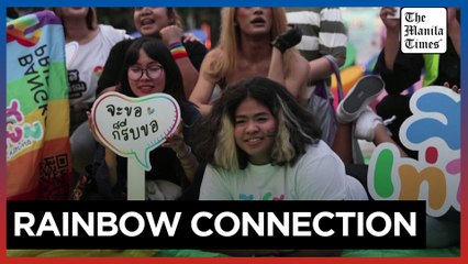 Supporters celebrate Thailand's same-sex marriage bill in Bangkok