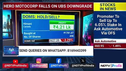 Ask Profit | UBS On Hero MotoCorp | NDTV Profit