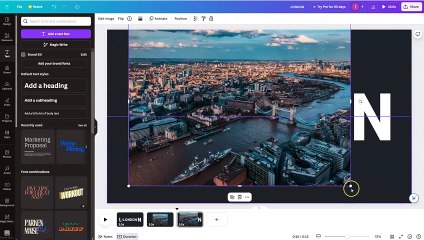 How to create Split Text Animation with image in canva l Canva Tutorial