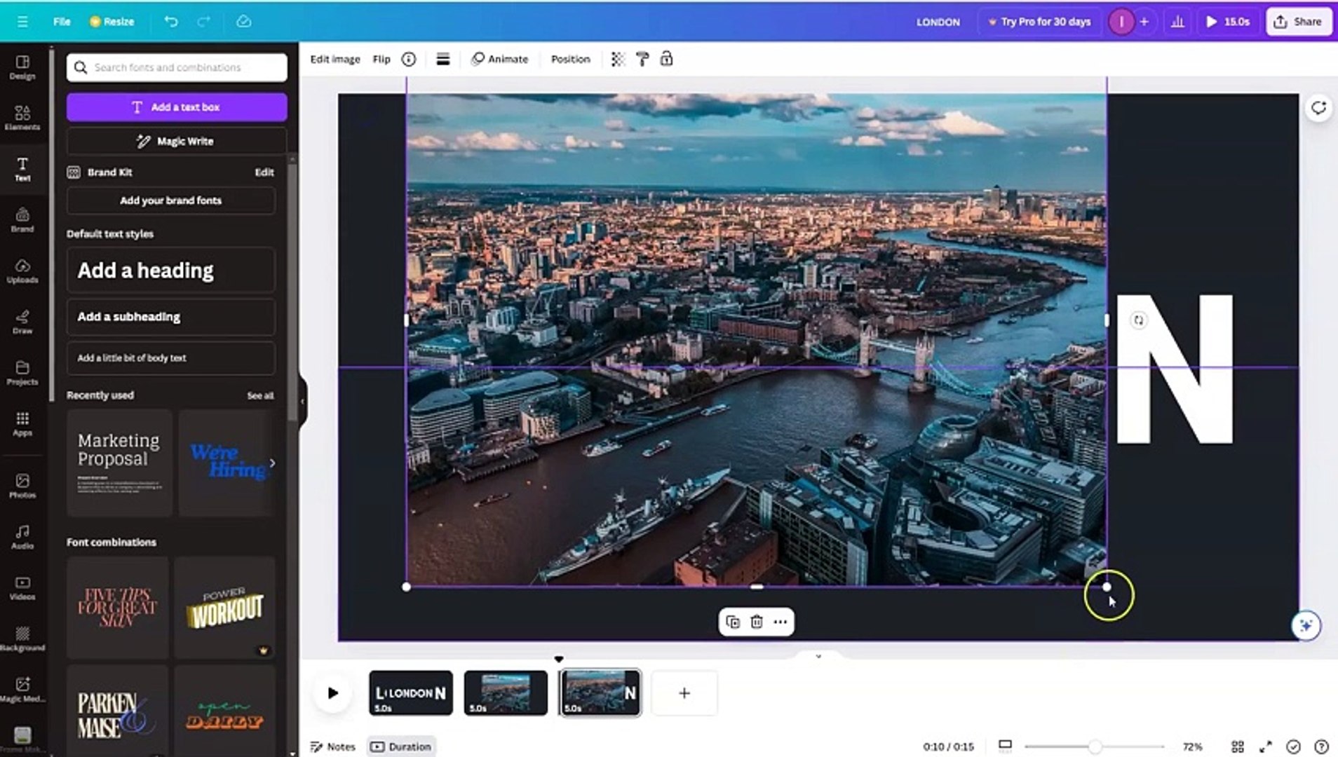 ⁣How to create Split Text Animation with image in canva l Canva Tutorial