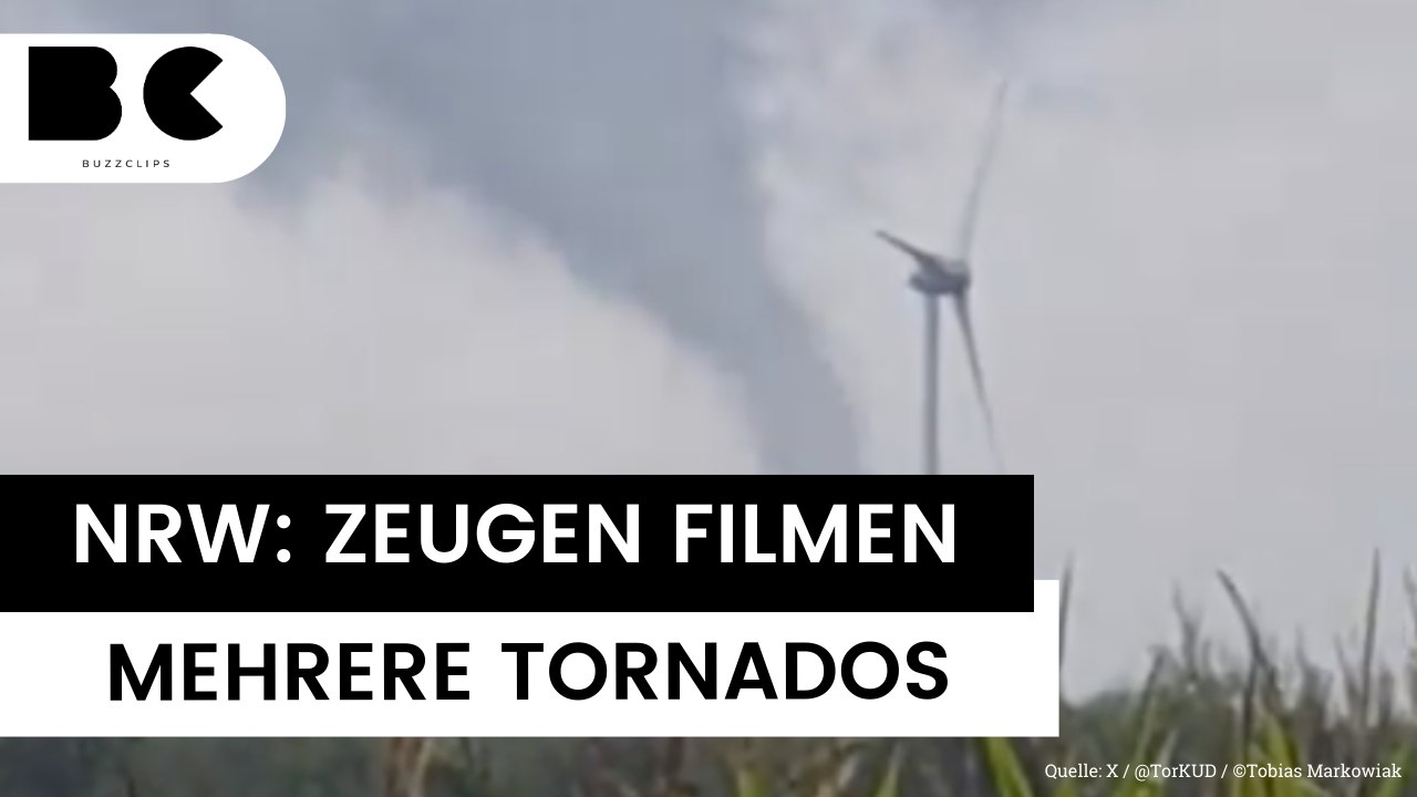 NRW: Zeugen filmen mehrere Tornados über Westdeutschland