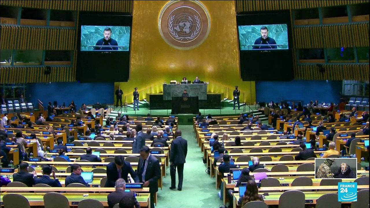Zelensky warns of Russia threat at UN ahead of meeting with Biden