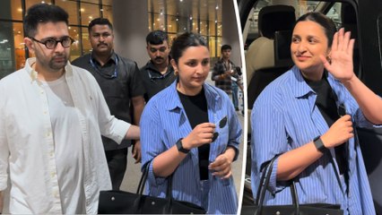 Politics & Cinema Go Hand In Hand: Raghav Chadha-Parineeti Chopra Snapped Together At Mumbai Airport