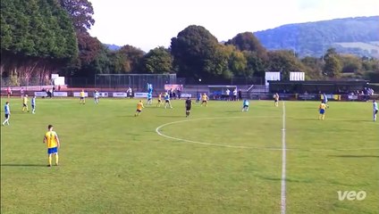 Dan Macdonald opens the scoring for Monmouth in the Welsh Cup