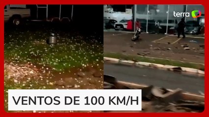 Com vento e granizo, temporais voltam a causar estragos no Rio Grande do Sul