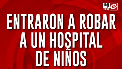 Indignante: entraron a robar a un hospital de niños y quedaron escrachados en las cámaras