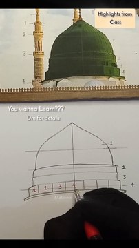 Art By Water Paint | Drawing Masjid E Nabvi | Madina | Drawing | Painting