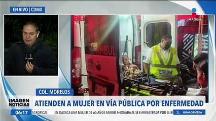 Cuerpos de emergencia atienden a mujer que se sintió mal en la colonia Morelos, CDMX
