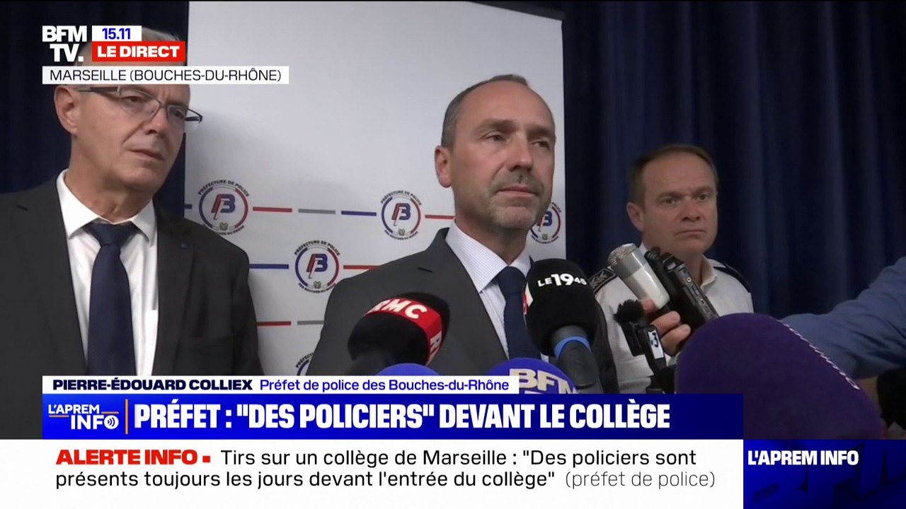 Collège marseillais criblé de balles: "Nous allons renforcer ce dispositif pour rassurer les parents", affirme Pierre-Édouard Colliex (préfet de police)