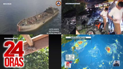 24 Oras: (Part 2) Bahay na pinamahayan ng tuko?; bagyo at 2 LPA sa loob at labas ng PAR; Update sa lumubog na motor tanker sa Mariveles, Bataan; Batas vs. economic sabotage, atbp.
