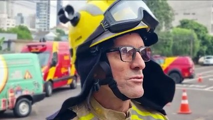 Bombeiros visualizaram capotamento que ocorreu ao lado do Quartel Central