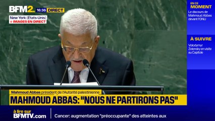 ONU: Mahmoud Abbas appelle à "faire cesser l'envoi d'armes à Israël"