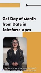 How To get Day of Month from Date in Salesforce Apex #howtosalesforce #salesforce #howto