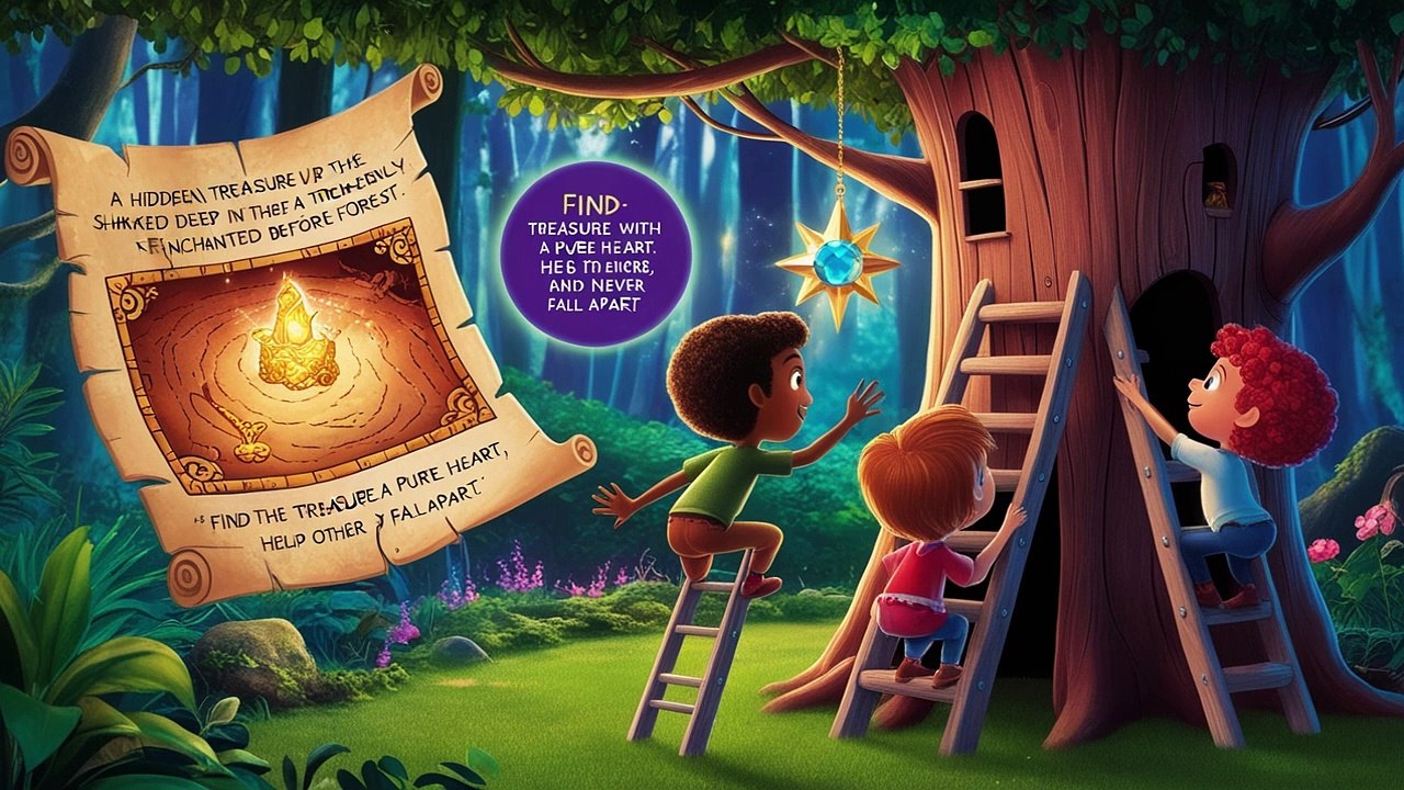 The Magic Treehouse and the Hidden Treasure || Kids Stories || Adventure Stories
