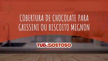 Cobertura de chocolate para grissini ou biscoito mignon