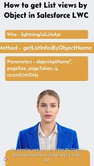 How To get List Views by Object in Salesforce LWC #howtosalesforce #salesforce #howto