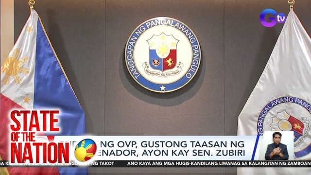 Budget ng OVP, gustong taasan ng ilang senador, ayon kay Sen. Zubiri | SONA