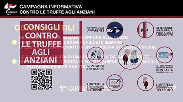 Possiamo aiutarvi: i consigli anti truffa agli anziani nello spot dei carabinieri
