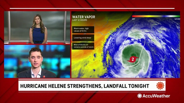 Hurricane Helene continues to strengthen, will make landfall tonight