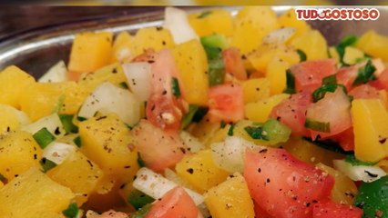 Salada rústica de mandioquinha