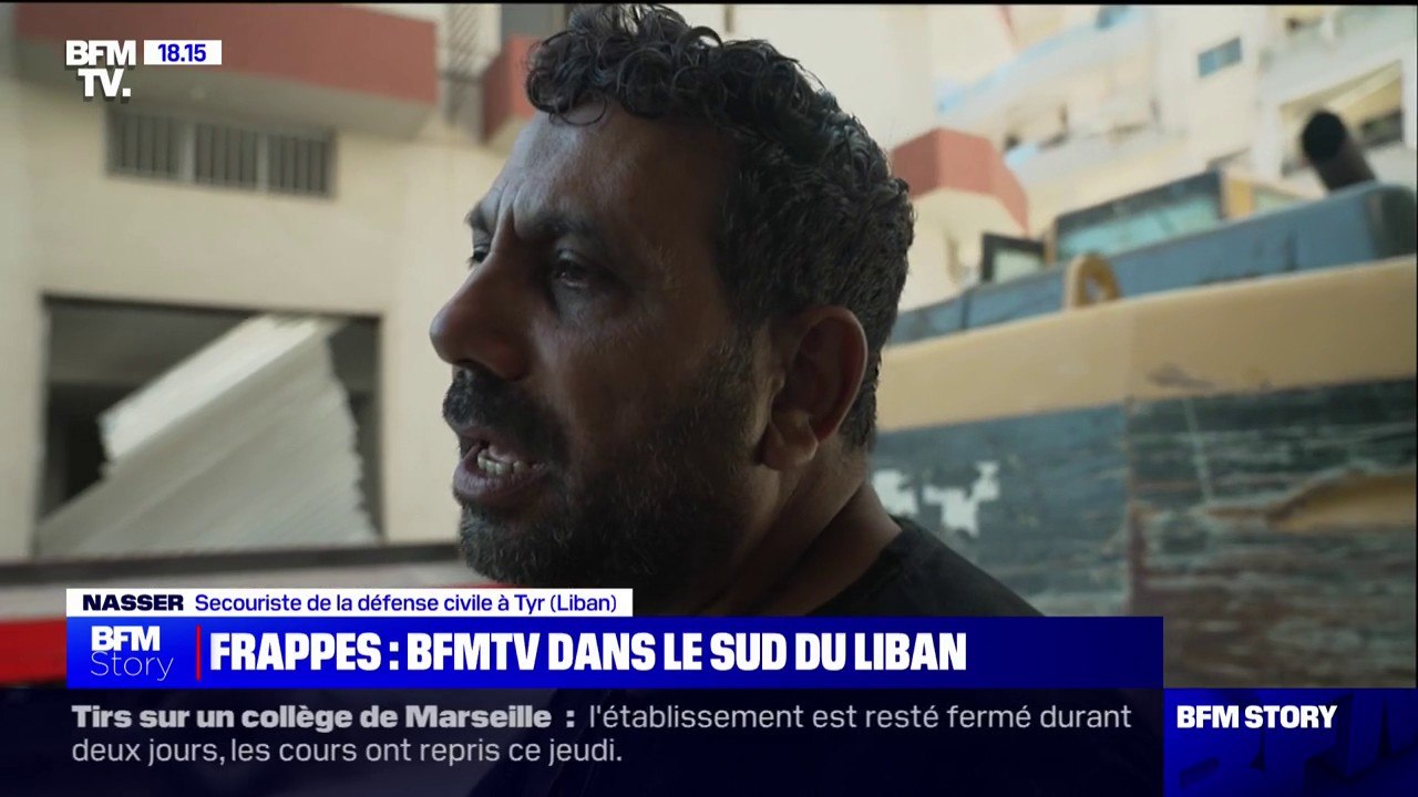 "Le Hezbollah ne se cache pas entre ces immeubles": BFMTV dans la ville libanaise de Tyr, à proximité de la frontière israélienne