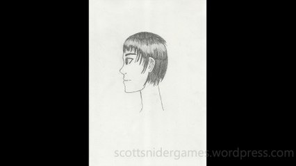 Manga Portrait (Side View) Pencil Sketch Video #3 (09-26-2024)