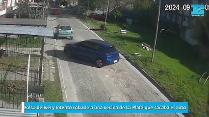 Falso delivery intentó robarle a una vecina de La Plata que sacaba el auto