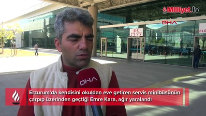 İndiği servis minibüsünün altında kalan 6 yaşındaki Emre yaşam savaşı veriyor