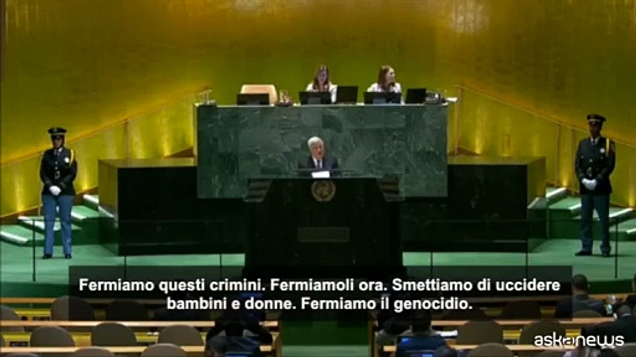 Abu Mazen all'Onu: fermate il genocidio, basta armi a Israele