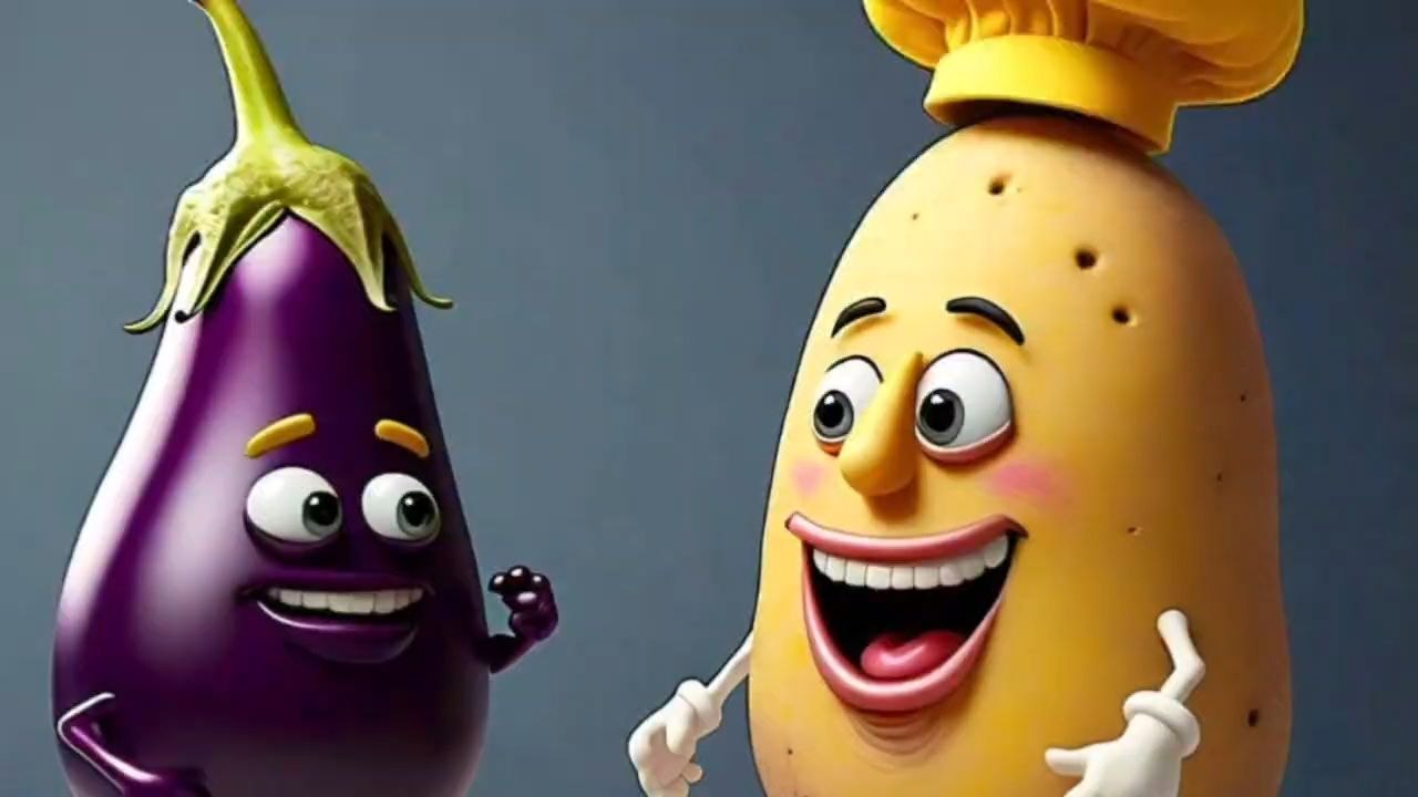 potato kids Cartoon story and song