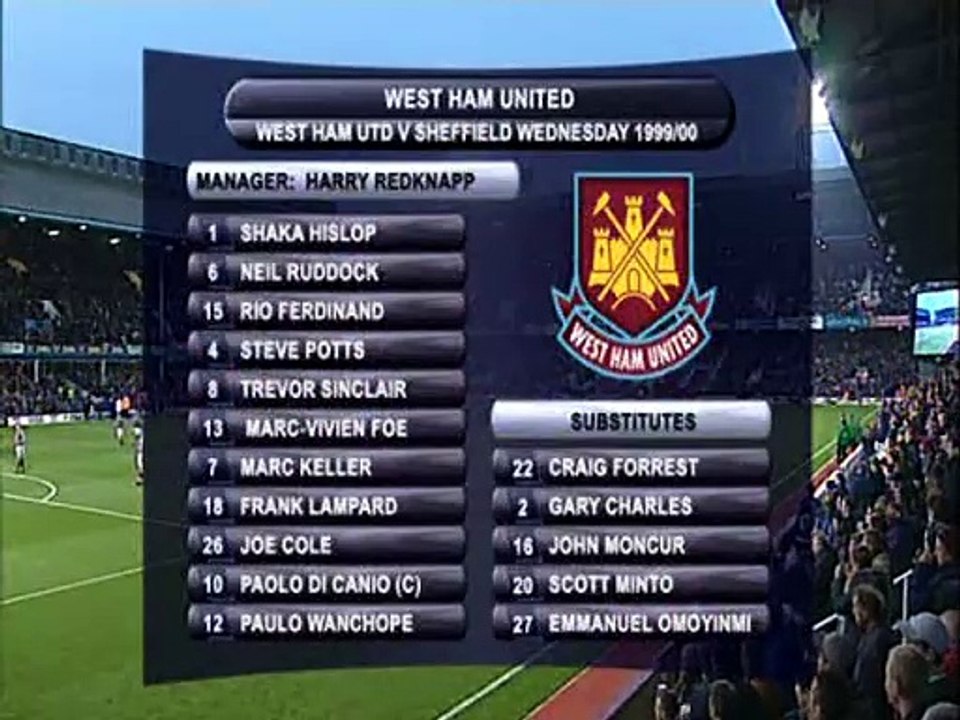 Season 1999-00 - West Ham United vs Sheffield Wednesday